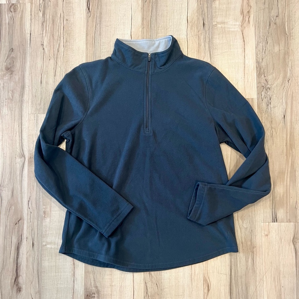 Danskin Gray Fleece Quarter-Zip Sweatshirt - Size Large